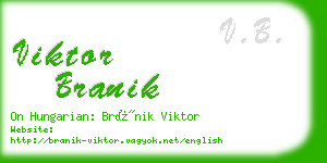 viktor branik business card